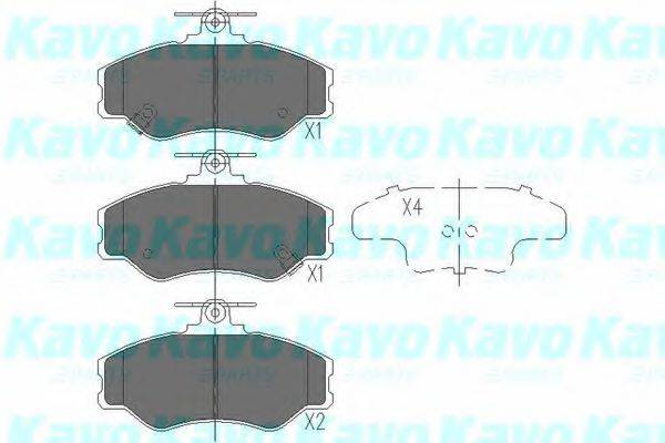 KAVO PARTS KBP3002 Комплект гальмівних колодок, дискове гальмо