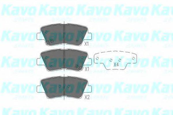 KAVO PARTS KBP3025 Комплект гальмівних колодок, дискове гальмо