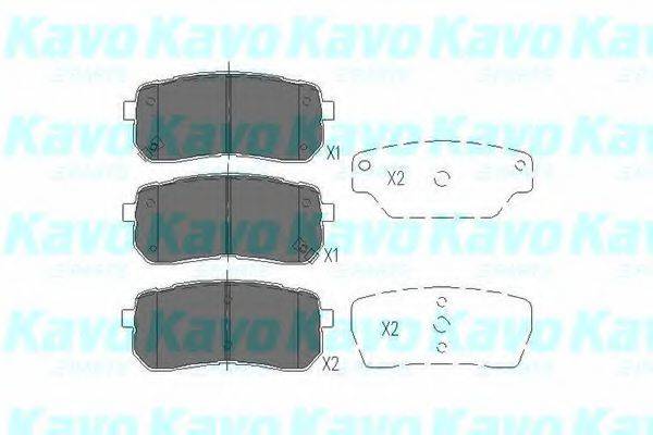 KAVO PARTS KBP3026 Комплект гальмівних колодок, дискове гальмо