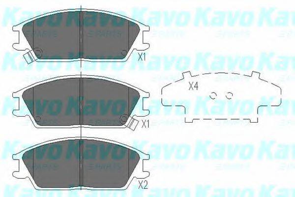 KAVO PARTS KBP3033 Комплект гальмівних колодок, дискове гальмо