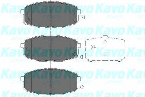 KAVO PARTS KBP4004 Комплект гальмівних колодок, дискове гальмо