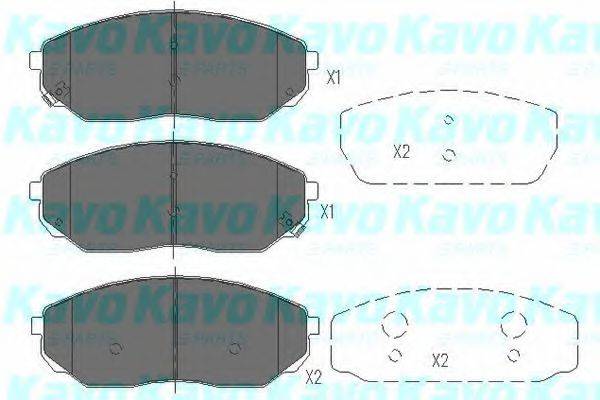 KAVO PARTS KBP4014 Комплект гальмівних колодок, дискове гальмо