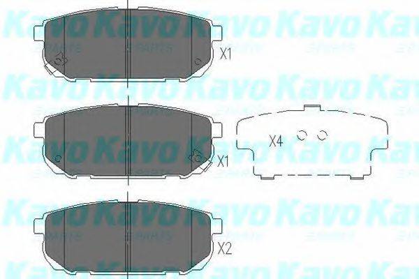KAVO PARTS KBP4015 Комплект гальмівних колодок, дискове гальмо