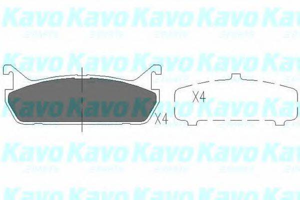 KAVO PARTS KBP4507 Комплект гальмівних колодок, дискове гальмо