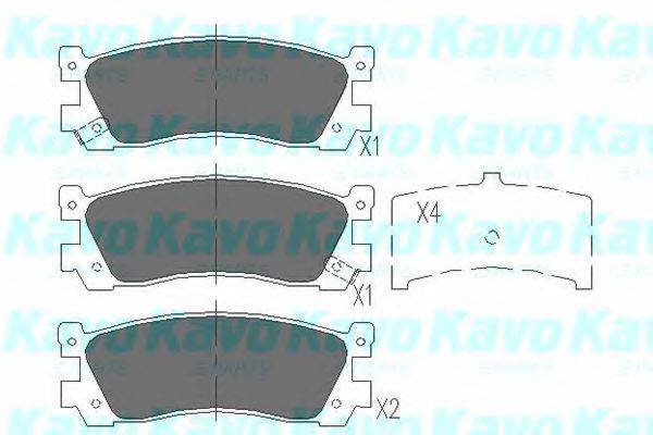 KAVO PARTS KBP4536 Комплект гальмівних колодок, дискове гальмо