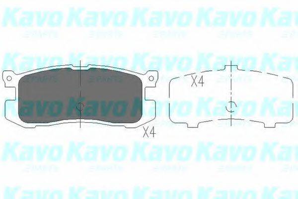 KAVO PARTS KBP4537 Комплект гальмівних колодок, дискове гальмо