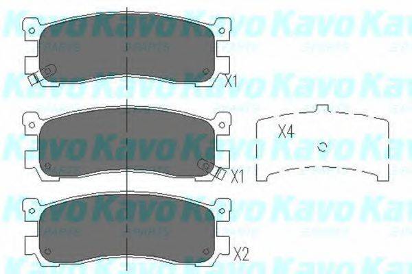 KAVO PARTS KBP4556 Комплект гальмівних колодок, дискове гальмо