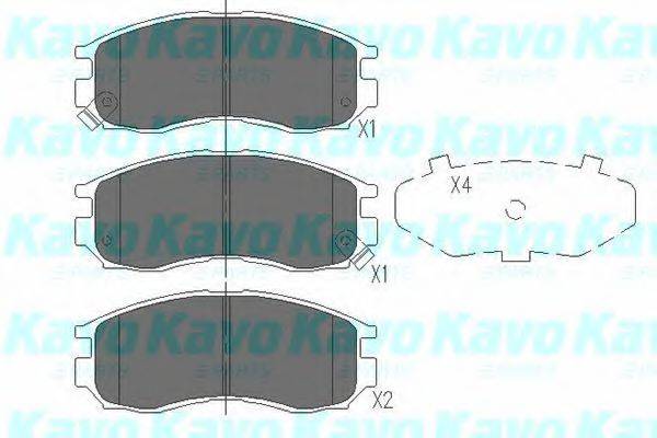 KAVO PARTS KBP5502 Комплект гальмівних колодок, дискове гальмо
