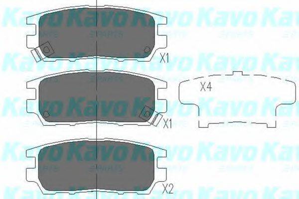 KAVO PARTS KBP5504 Комплект гальмівних колодок, дискове гальмо