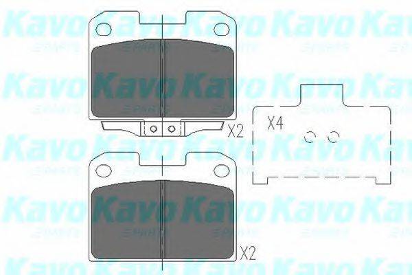 KAVO PARTS KBP5531 Комплект гальмівних колодок, дискове гальмо