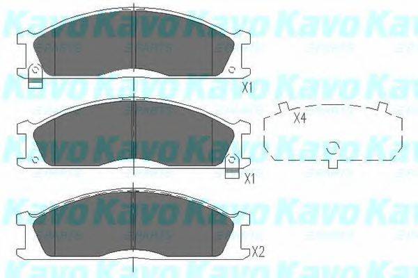 KAVO PARTS KBP6503 Комплект гальмівних колодок, дискове гальмо