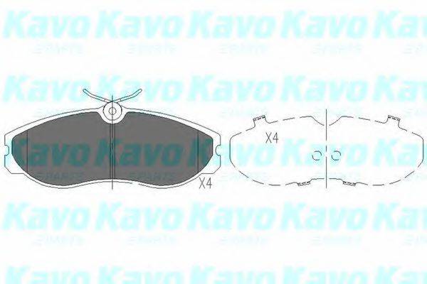 KAVO PARTS KBP6506 Комплект гальмівних колодок, дискове гальмо
