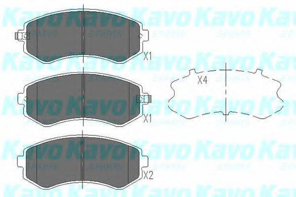 KAVO PARTS KBP6514 Комплект гальмівних колодок, дискове гальмо