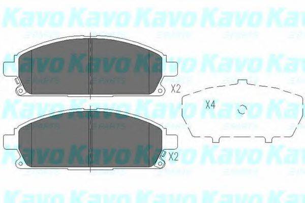 KAVO PARTS KBP6516 Комплект гальмівних колодок, дискове гальмо