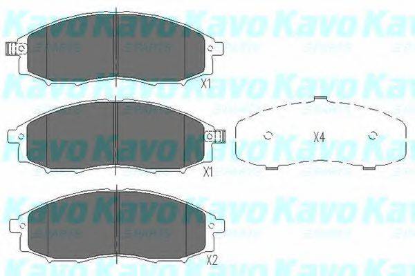 KAVO PARTS KBP6518 Комплект гальмівних колодок, дискове гальмо