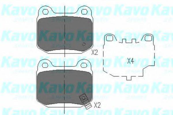 KAVO PARTS KBP6562 Комплект гальмівних колодок, дискове гальмо