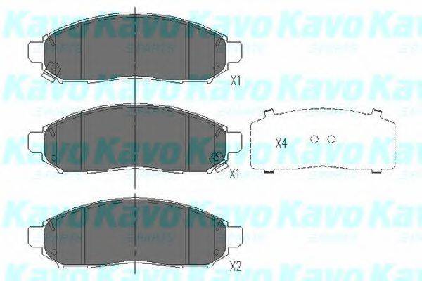 KAVO PARTS KBP6574 Комплект гальмівних колодок, дискове гальмо