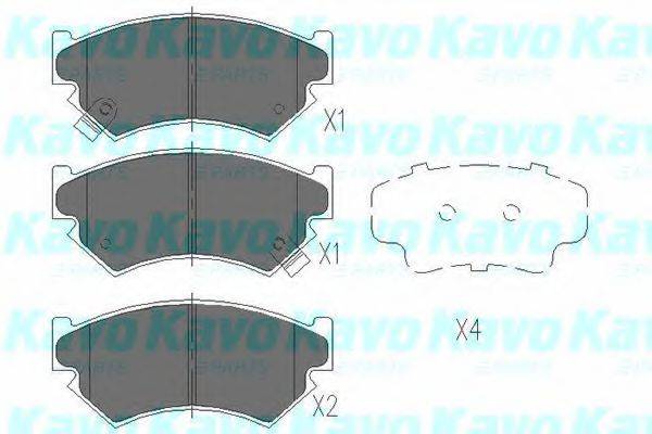 KAVO PARTS KBP8011 Комплект гальмівних колодок, дискове гальмо