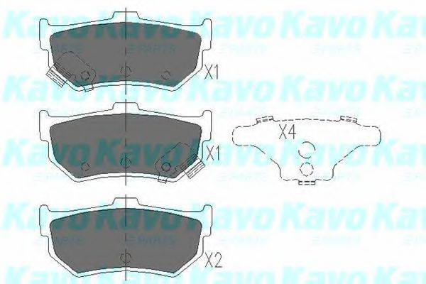 KAVO PARTS KBP8518 Комплект гальмівних колодок, дискове гальмо