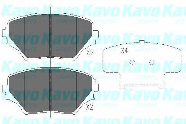 KAVO PARTS KBP9011 Комплект гальмівних колодок, дискове гальмо
