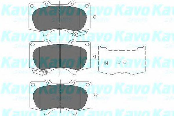 KAVO PARTS KBP9020 Комплект гальмівних колодок, дискове гальмо