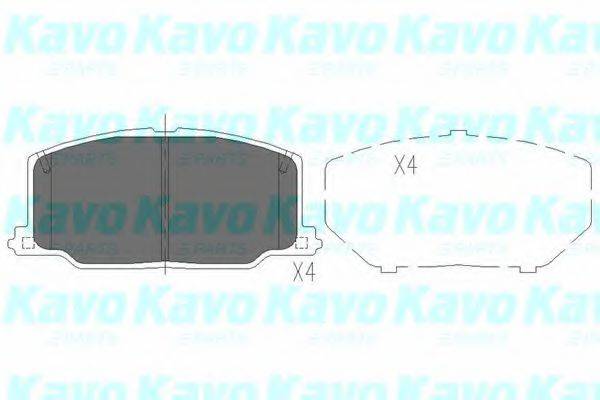 KAVO PARTS KBP9036 Комплект гальмівних колодок, дискове гальмо
