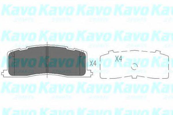 Комплект гальмівних колодок, дискове гальмо KAVO PARTS KBP-9059