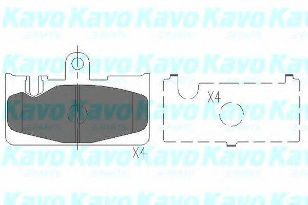 KAVO PARTS KBP9073 Комплект гальмівних колодок, дискове гальмо