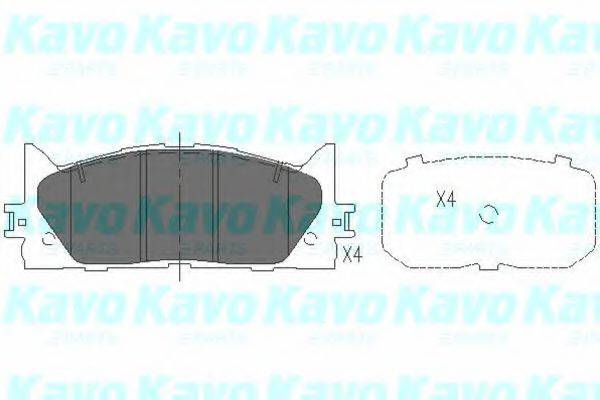 KAVO PARTS KBP9087 Комплект гальмівних колодок, дискове гальмо