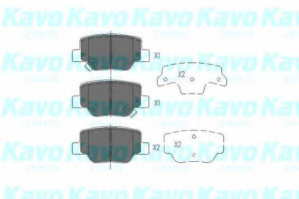 KAVO PARTS KBP9115 Комплект гальмівних колодок, дискове гальмо