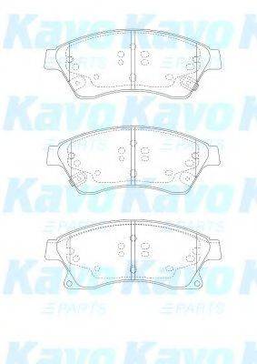 KAVO PARTS BP1017 Комплект гальмівних колодок, дискове гальмо