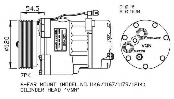 VW 7D0820805A Компресор, кондиціонер