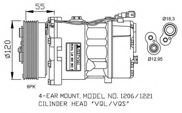 VW 7M0820803B Компресор, кондиціонер