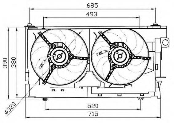 CITROEN 125365 Вентилятор, охолодження двигуна