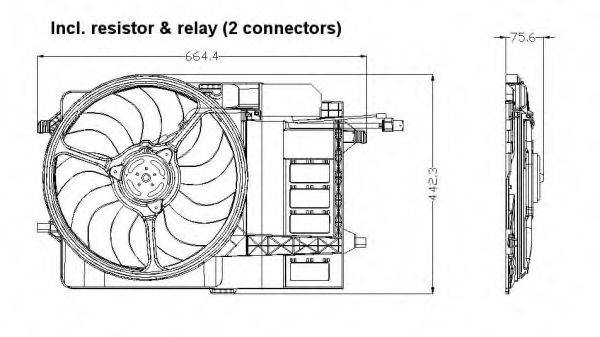 4SEASONS 304025 Вентилятор, охолодження двигуна
