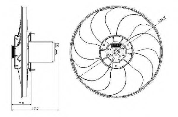 NRF 47404 Вентилятор, охолодження двигуна
