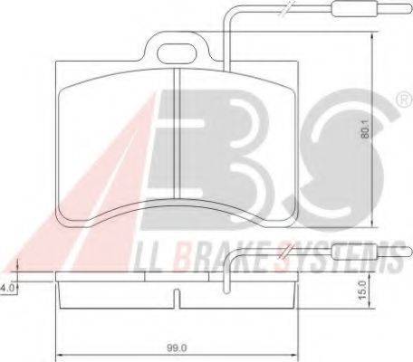 A.B.S. 36099 Комплект гальмівних колодок, дискове гальмо