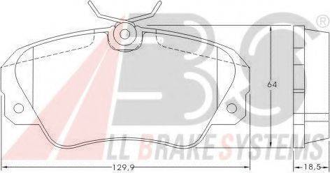 VAUXHALL 90398116 Комплект гальмівних колодок, дискове гальмо