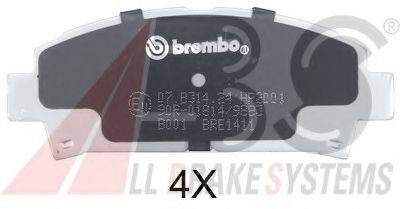 A.B.S. 36866S Комплект гальмівних колодок, дискове гальмо