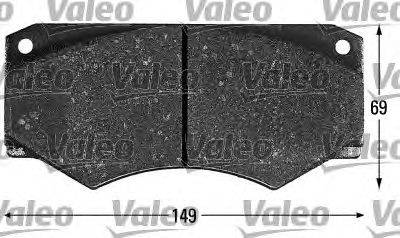 VALEO 540731 Комплект гальмівних колодок, дискове гальмо