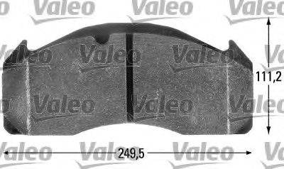VALEO 541703 Комплект гальмівних колодок, дискове гальмо