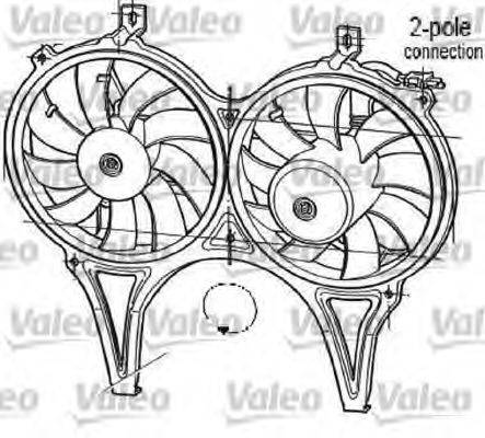 VALEO 696050 Електродвигун, вентилятор радіатора