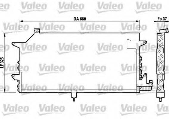 VALEO 817021 Конденсатор, кондиціонер