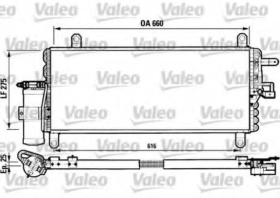 VALEO 817052 Конденсатор, кондиціонер
