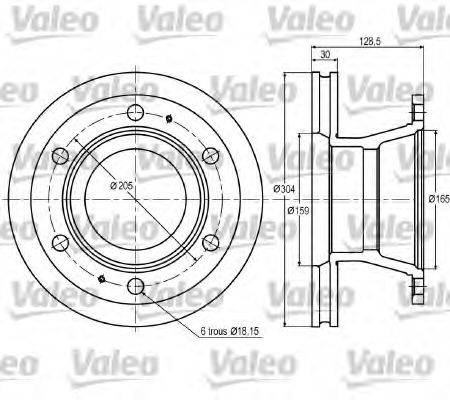 VALEO 187003 гальмівний диск