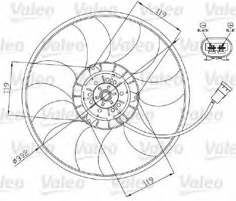 VALEO 696013 Вентилятор, охолодження двигуна