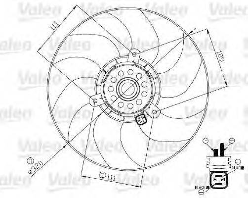 CITROEN 1253-A2 Вентилятор, охолодження двигуна