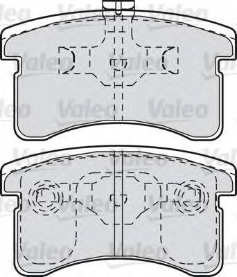VALEO 601024 Комплект гальмівних колодок, дискове гальмо