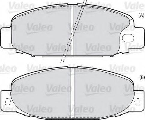 VALEO 598590 Комплект гальмівних колодок, дискове гальмо