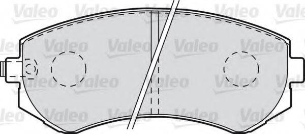 VALEO 598806 Комплект гальмівних колодок, дискове гальмо